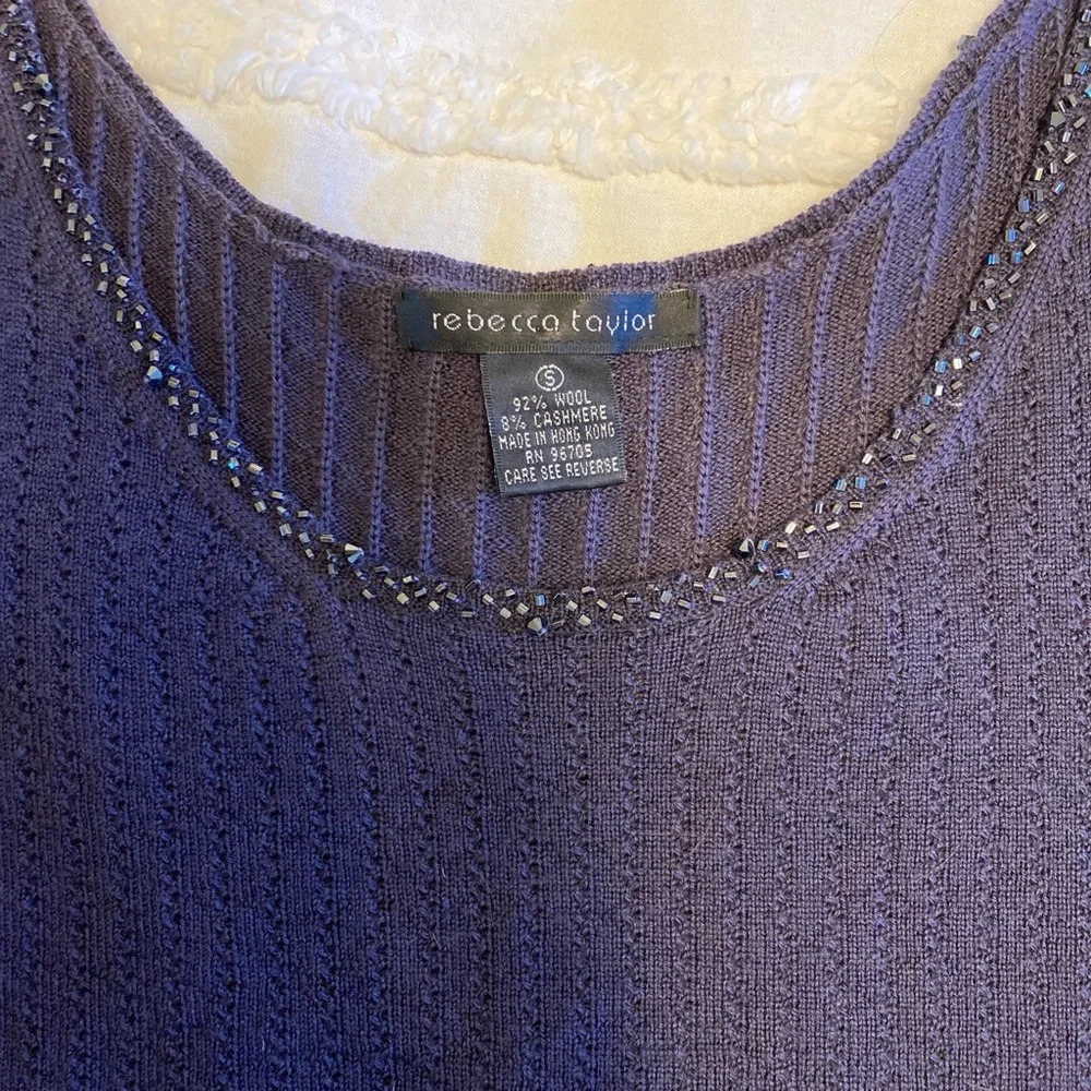 Rebecca Taylor Sweater Beaded Tank Top